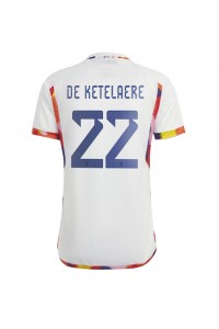 Fotbalové Dres Belgie Charles De Ketelaere #22 Venkovní Oblečení MS 2022 Krátký Rukáv